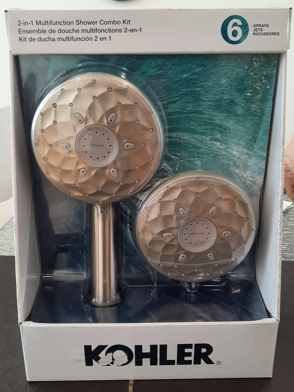 Kohler 2-in-1 Multifunction Shower Combo Kit in Vibrant Brushed Nickel Finish